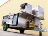 CC102 Commercial Stainless Steel Mobile Coffee Vending Food Cart for Sale
