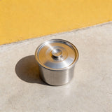 PJ11 Stainless Steel Round Ingredient Container for Food Cart Use