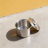 PJ11 Stainless Steel Round Ingredient Container for Food Cart Use