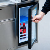 CC101 Commercial Mobile Coffee Cart Stainless Steel Street Food Vending Cart