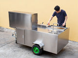FC102 Outdoor Street Vending Mobile Grill Food Cart with Trailer Fo Sales