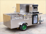 CC102 Commercial Stainless Steel Mobile Coffee Vending Food Cart for Sale